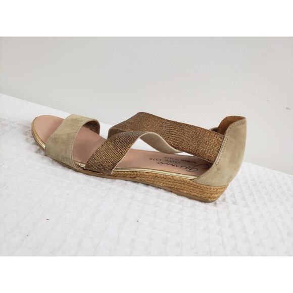(J5) GAIMO HANDMADE WEDGE WOMENS SANDALS SIZE 40 SUEDE LEATHER MADE IN SPAIN - Picture 3 of 7